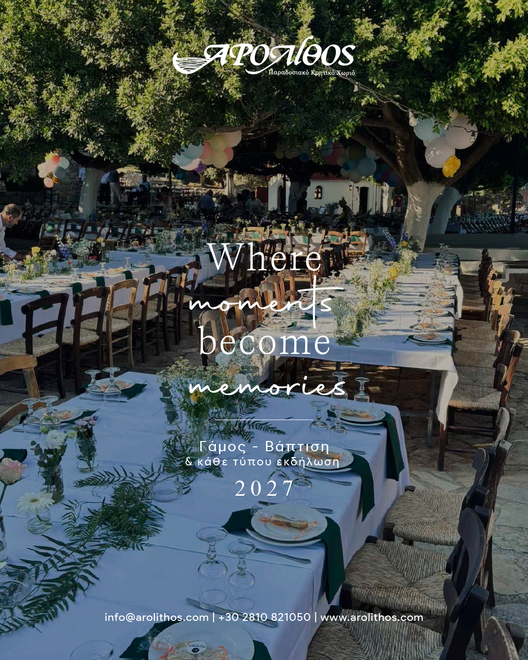 BOOK YOUR SPECIAL DAY TODAY